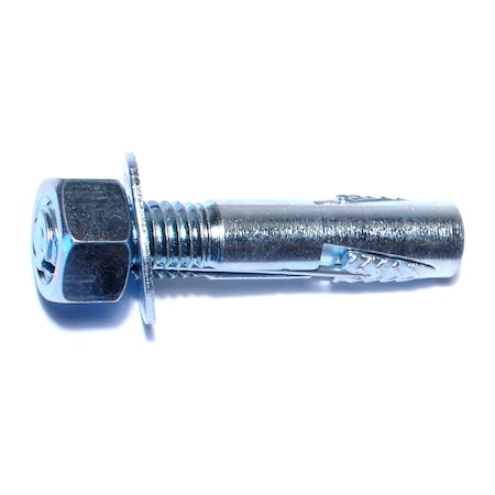Midwest Fastener Wedge Anchor, 1/2" Dia., 2-3/4" L, Steel Zinc Plated, 50 PK 07546